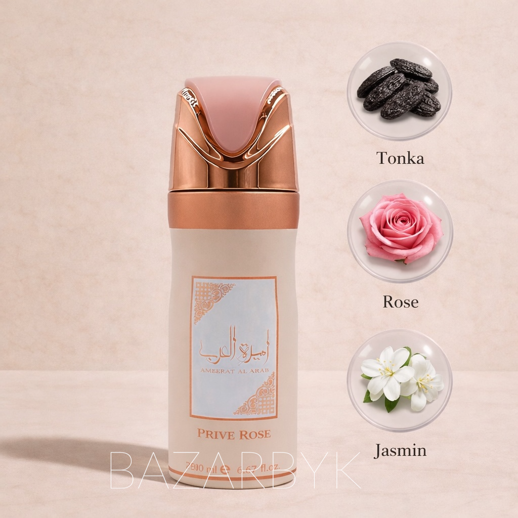 Déodorant Ameerat Al Arab Privé Rose 200 ml Lattafa - photo 2