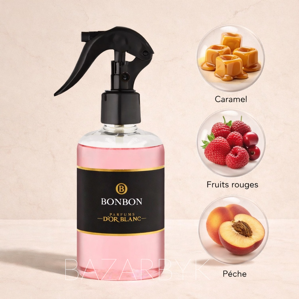 Spray Textile Bonbon 250 ml Parfums d’Or Blanc - photo 2
