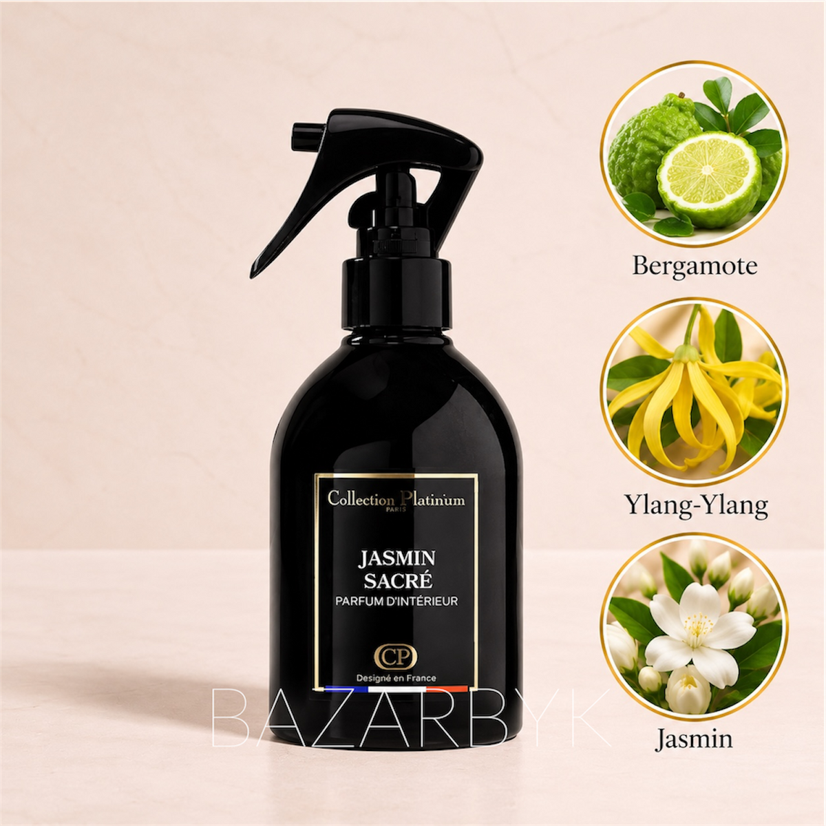 Spray Textile Jasmin Sacré 250 ml Collection Platinium - photo 2